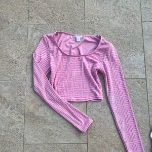 Pink crop top
